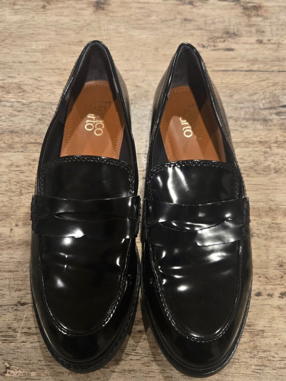 Franco Sarto Black Loafers